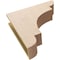 Ekena Millwork 6"W x 24"D x 24"H Thin New Brighton Rough Cedar Woodgrain TimberThane Corbel, Primed Tan CORUR06X24X24NEBRCPR - alternate 3